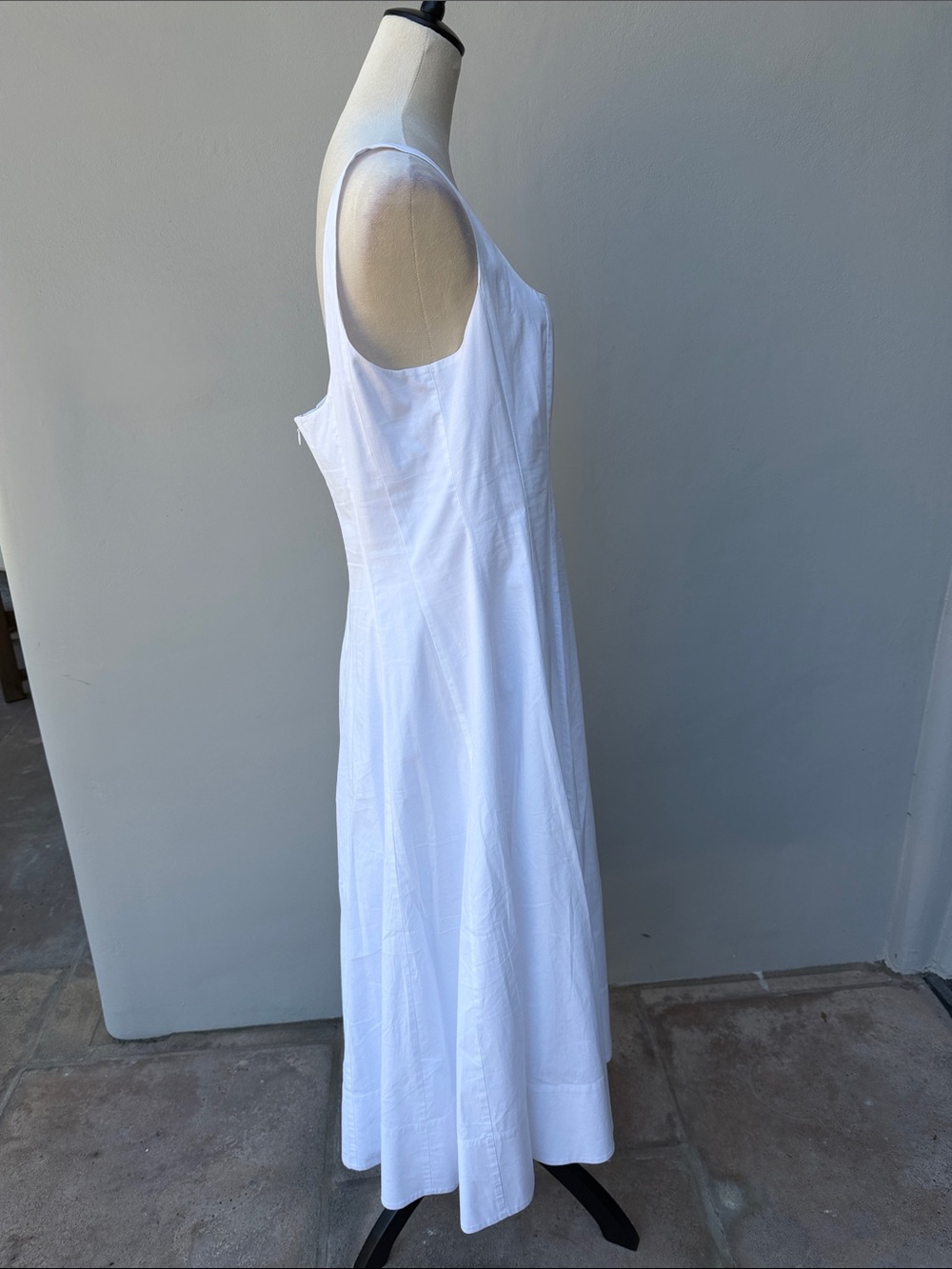 STAUD Wells White Square-Neck Maxi Dress Size 14 XL - Picture 4 of 11